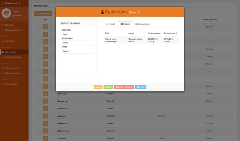 BoekMee demo screenshot 6